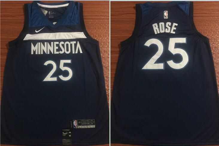 Men Minnesota Timberwolves #25 Rose Blue Nike NBA Jerseys